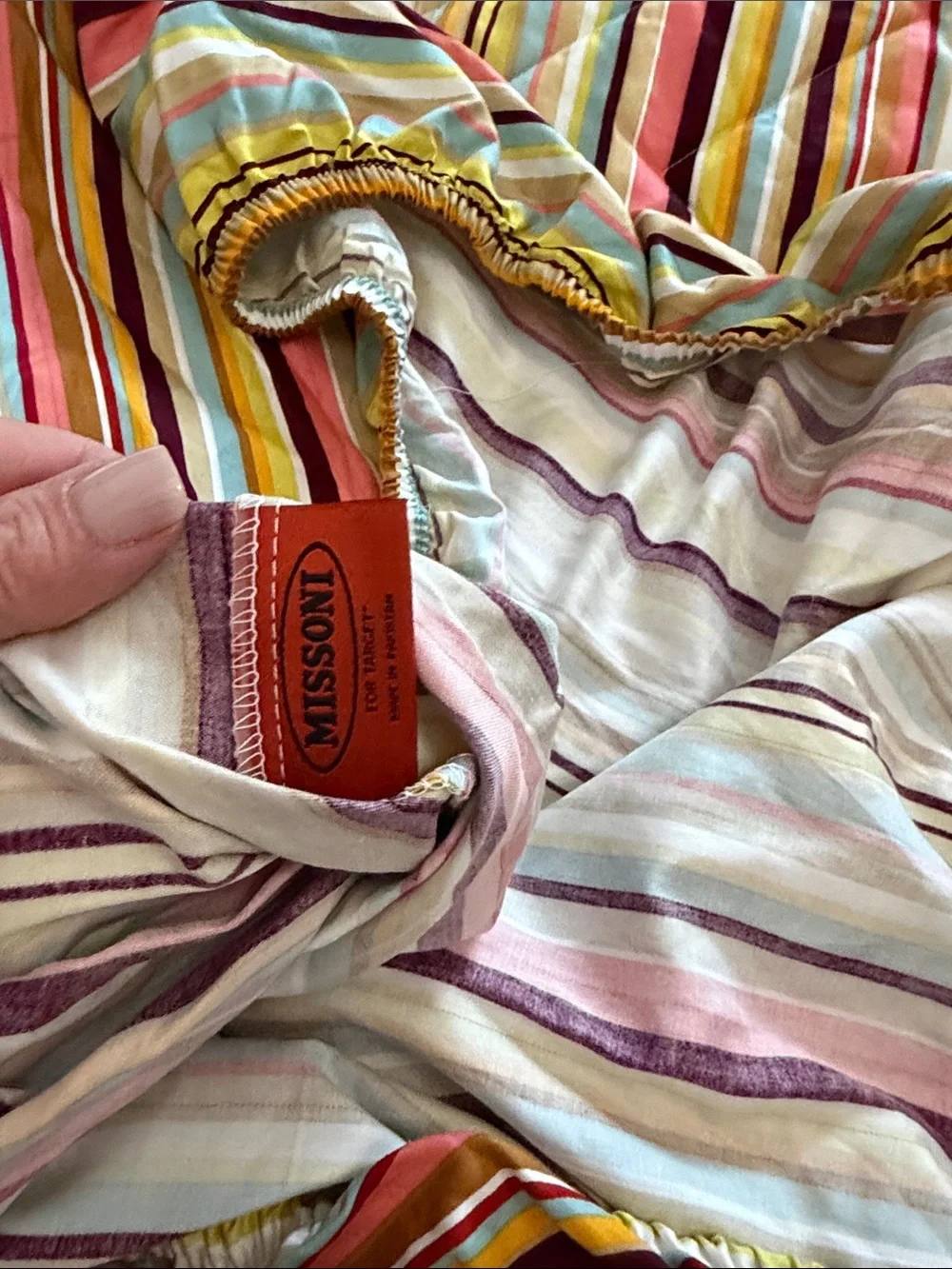 Mission for Target crib blanket and matching fitted sheet.